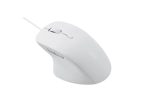 RAPOO Wired Silent Mouse N500, White, 2006940056122407 04 