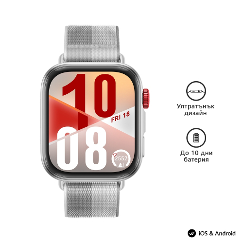 Huawei Watch Fit 4 Smart TV, BT 1,82', Gray, 2006942103155031 02 