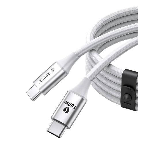Cable Orico USB C-C 100W 1m, White, 1000000000048254 02 