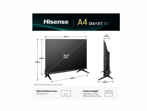 Hisense A4Q Smart TV 32' DLED FHD, 2006942351417943 03 
