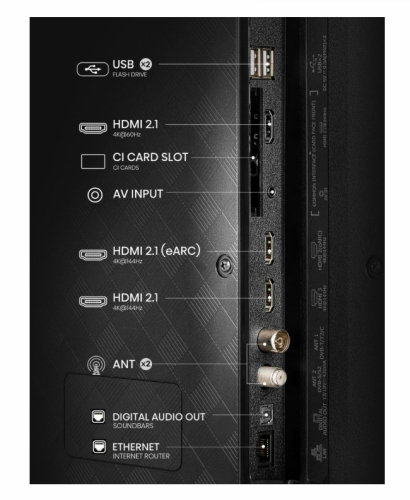 Смарт телевизор Hisense E7Q Pro 50' 4K QLED 3840x2160 черен, 2006942351424248 04 