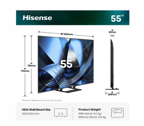 Смарт телевизор Hisense U7SE 55