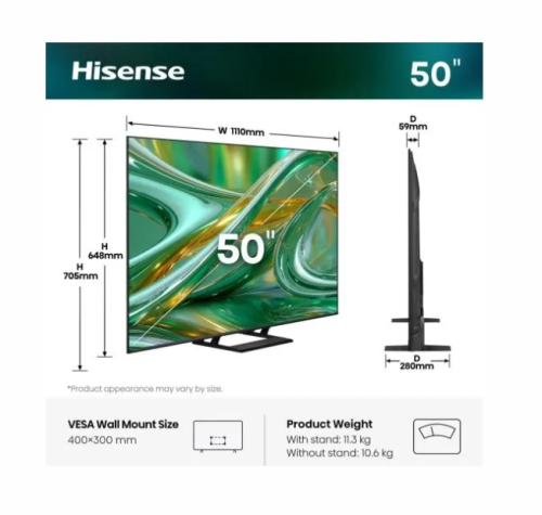 Смарт телевизор Hisense E8S 50