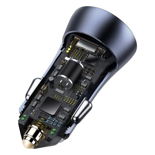 Зарядно за кола Baseus Golden Contactor Pro с USB-C и USB-А изхода, тъмносив, 2006953156201934 07  — OK Office Зарядно за кола Baseus Golden Contactor Pro с USB-C и USB-А изхода, тъмносив, 2006953156201934 07