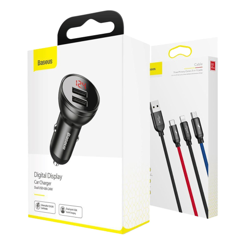 Зарядно за кола Baseus TZCCBX 24W, 1000000000043851 04  — OK Office Зарядно за кола Baseus TZCCBX 24W, 1000000000043851 04