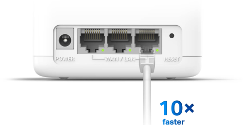 Безжична Wi-Fi 6 Mesh система Mercusys Halo H60X AX1500, 2 броя, 2006957939001285 13 