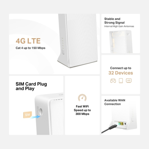 Безжичен 4G LTE Рутер Mercusys MB112-4G 300 Mbps, 2006957939001841 03 