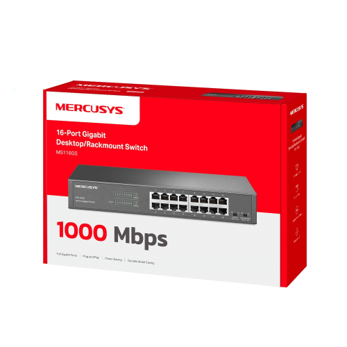 Mercusys MS116GS 16-Port Gigabit Desktop/Rackmount Switch, 2006957939002343 08 