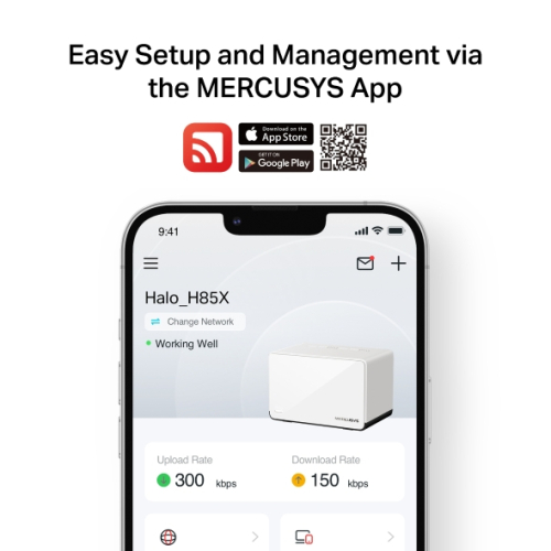 Wireless Router Wi-Fi 6 Mesh System Mercusys Halo H85X(3-pack), 2006957939003043 07 