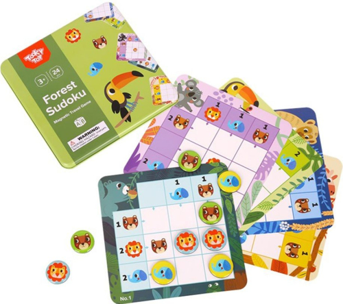 Магнитна настолна игра Tooky toy детско Судоку Горски животни 3+, 2006970090041075 03 