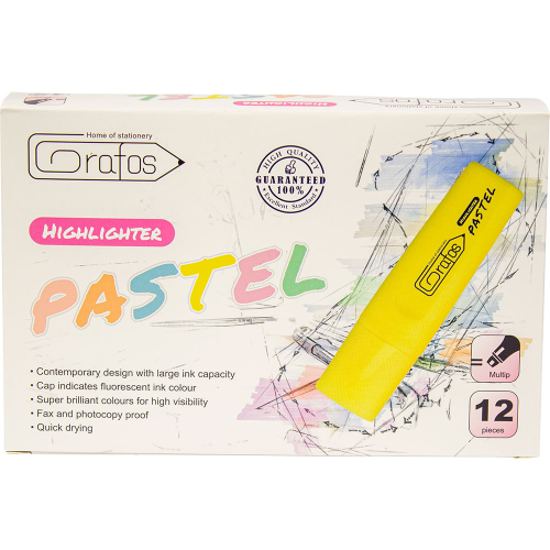 Текст маркер Grafos пастел розов, 1000000000039198 05 