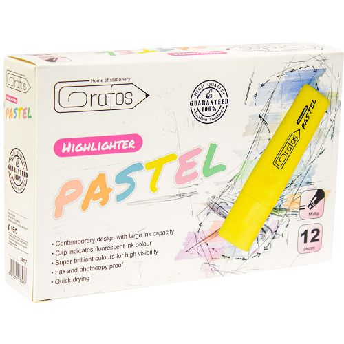 Текст маркер Grafos пастел розов, 1000000000039198 06 