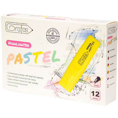 Текст маркер Grafos пастел оранж, 1000000000039202 07 