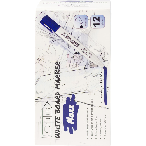 Whiteboard Marker Grafos Maxx round blue, 1000000000040360 02 
