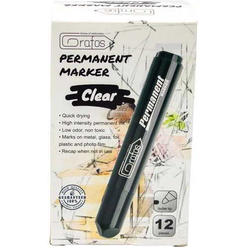 Permanent Marker Grafos Clear round bk, 1000000000040354 03 