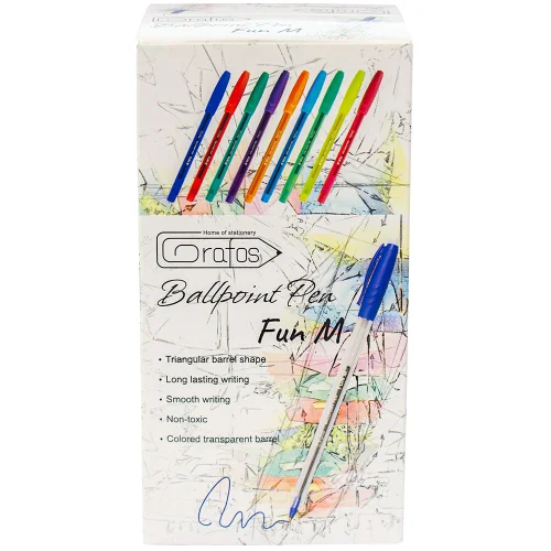 Химикалка Grafos Fun 1.0 мм синя, 1000000000040368 03 