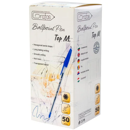 Ballpoint pen Grafos Top 1.0 mm blue, 1000000000040362 05 