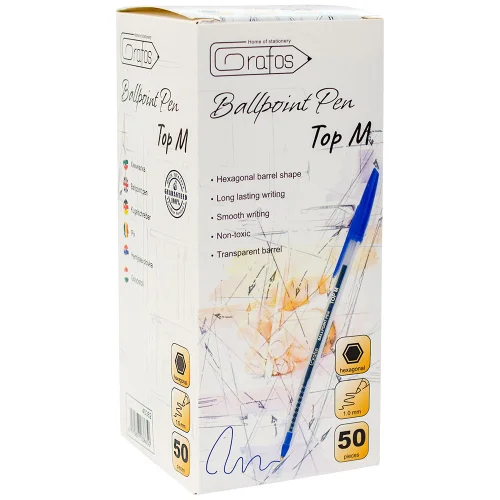 Ballpoint pen Grafos Top 1.0 mm black, 1000000000040363 04 