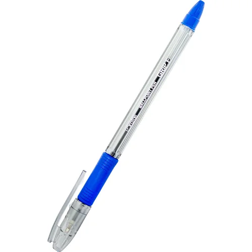 Ballpoint pen Grafos Grip blue, 1000000000040367 02 