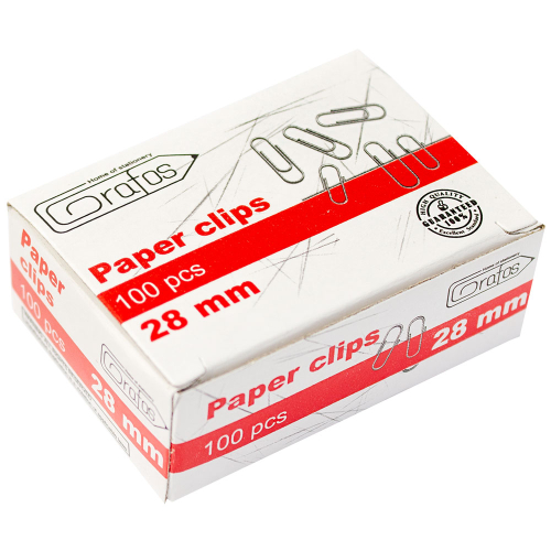 Paper clips Grafos 28mm nickel 100 pcs, 1000000000040372 02 