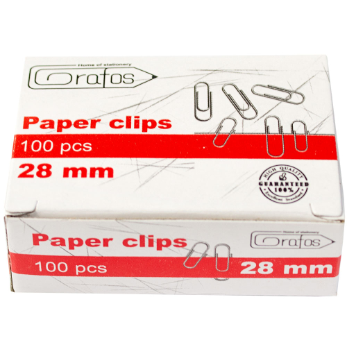 Paper clips Grafos 28mm nickel 100 pcs, 1000000000040372 03 