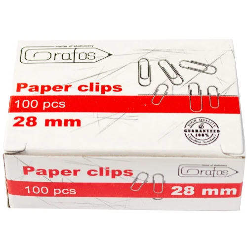 Paper clips Grafos 28mm nickel 100 pcs, 1000000000040372 03 