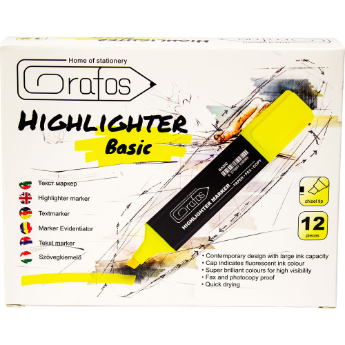 Текст маркер Grafos Basic син, 1000000000040348 04 