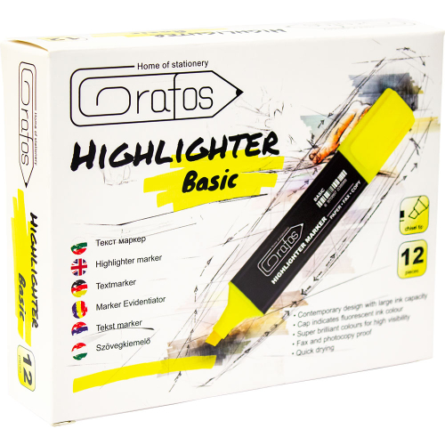 Текст маркер Grafos Basic син, 1000000000040348 06 