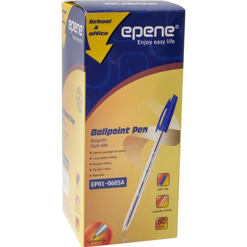 Химикалка Epene 0605A 0.7 мм синя, 1000000000018830 04 