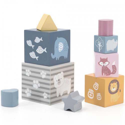 Дървени кубчета сортер Viga toys, 12+ месеца, 2006971608440168 04 