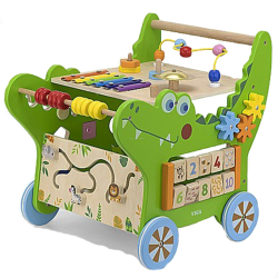 Дървена проходилка Viga Toys 12 активности, 1+ година