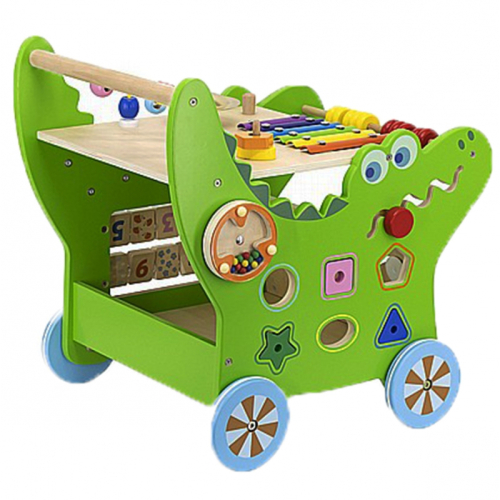 Дървена проходилка Viga Toys 12 активности, 1+ година, 2006971608446818 02 