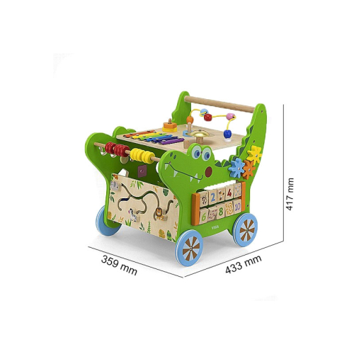 Дървена проходилка Viga Toys 12 активности, 1+ година, 2006971608446818 03 