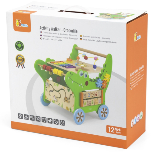 Дървена проходилка Viga Toys 12 активности, 1+ година, 2006971608446818 04 