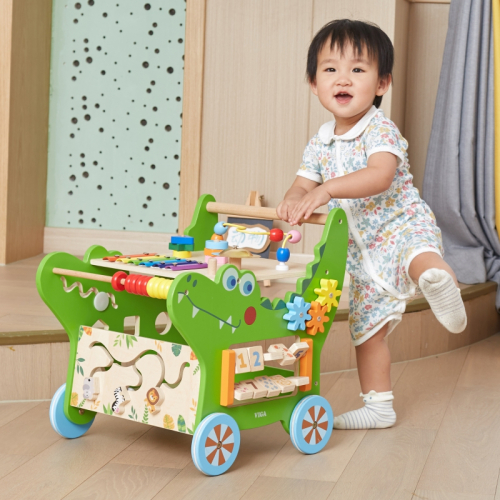 Дървена проходилка Viga Toys 12 активности, 1+ година, 2006971608446818 05 