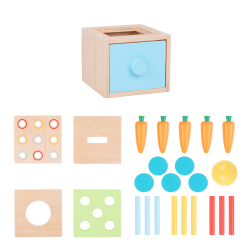 Tooky Toy Montessori educational toy Cube 4 in 1, 12+ months