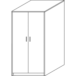 Гардероб 80/58/162 тръба бежов