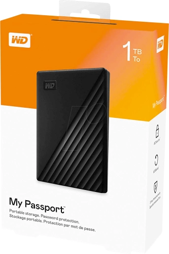 Външен твърд диск WD My Passport HDD 1TB черен, 2000718037869469 05 