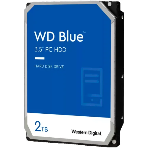 HDD Desktop WD Blue (3.5'', 2TB, 256MB, 7200 RPM, SATA 6 Gb/s), 2000718037877501
