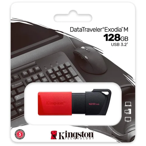 Kingston USB 3.2 DataTraveler Exodia M 128GB Black, 2000740617326376 03 