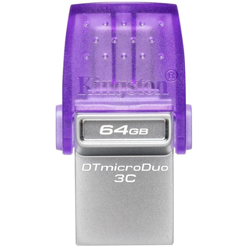 Памет USB/USB-C 64GB Kingston DataTraveler microDuo 3C лилав, 2000740617328219 02 