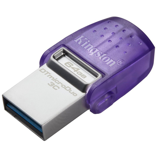 Памет USB/USB-C 64GB Kingston DataTraveler microDuo 3C лилав, 2000740617328219 03 
