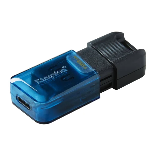 Памет USB-C 3.2 128GB Kingston DataTraveler 80M черен/син, 2000740617330601 03 
