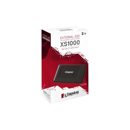 External SSD Kingston XS1000, 2TB, USB 3.2 Gen2 Type-C, Black, 2000740617338508 03 