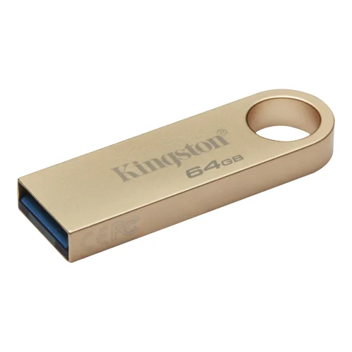 Памет USB 3.2 64GB Kingston DataTraveler SE9 G3 златист, 2000740617341270