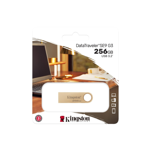 Памет USB 3.2 256GB Kingston DataTraveler SE9 G3 златно, 2000740617341379 02  — OK Office Памет USB 3.2 256GB Kingston DataTraveler SE9 G3 златно, 2000740617341379 02