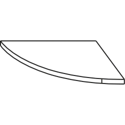 Corner sector 68/68 / 2.5 cherry