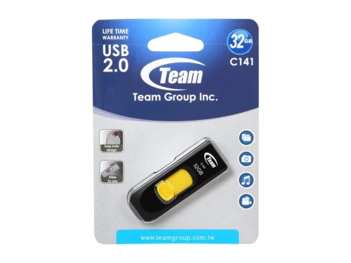 Team Group USB 2.0 C141 32GB Yellow, 2000765441016248 02 