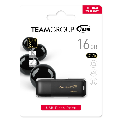 Памет USB 3.2 16GB Team Group C175 черен, 2000765441037571 03 