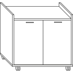 Technic cabinet 2 doors 70/60/66 beech